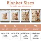 Custom Dog Remembrance Blanket with Photo & Name