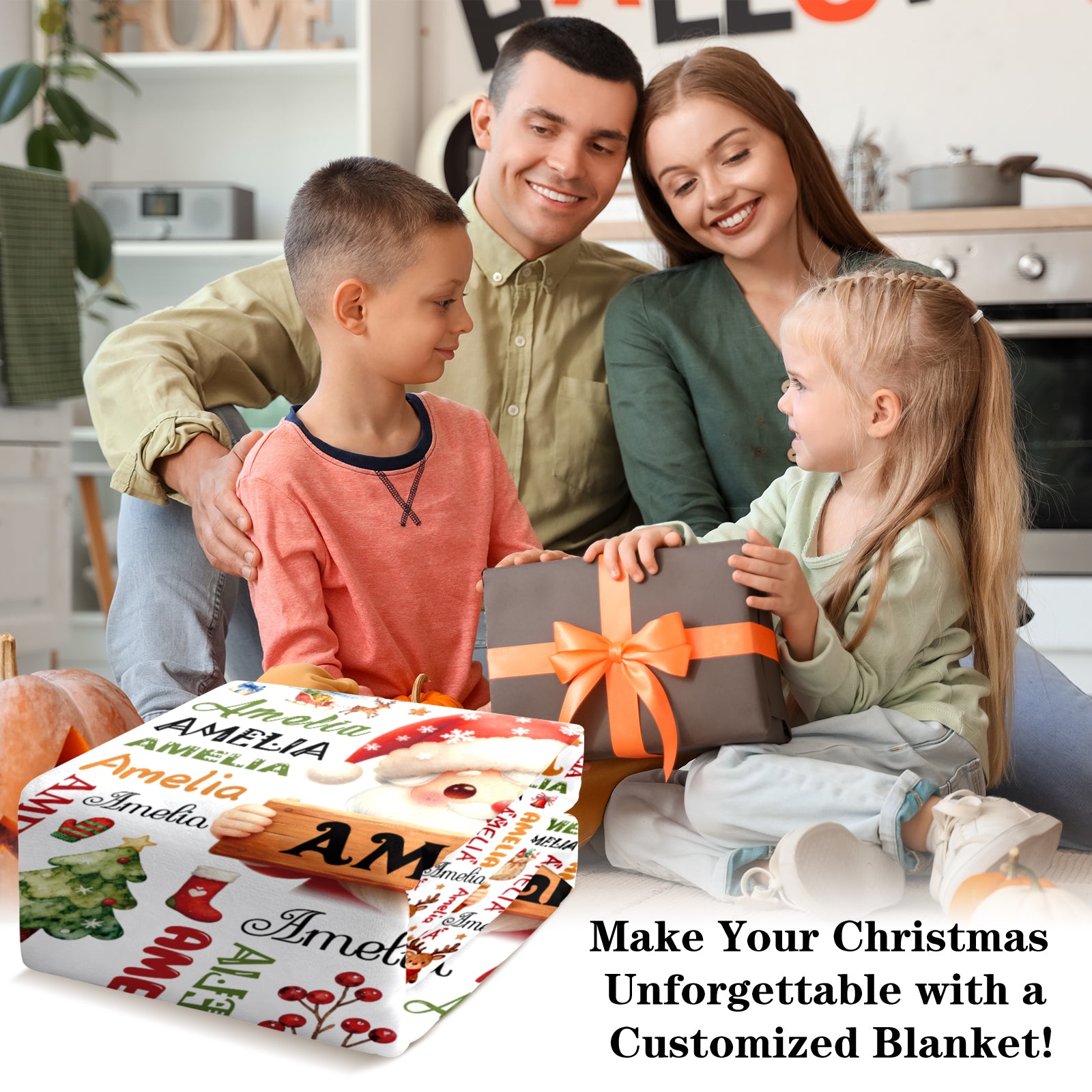 Custom Blanket for Christmas with Name