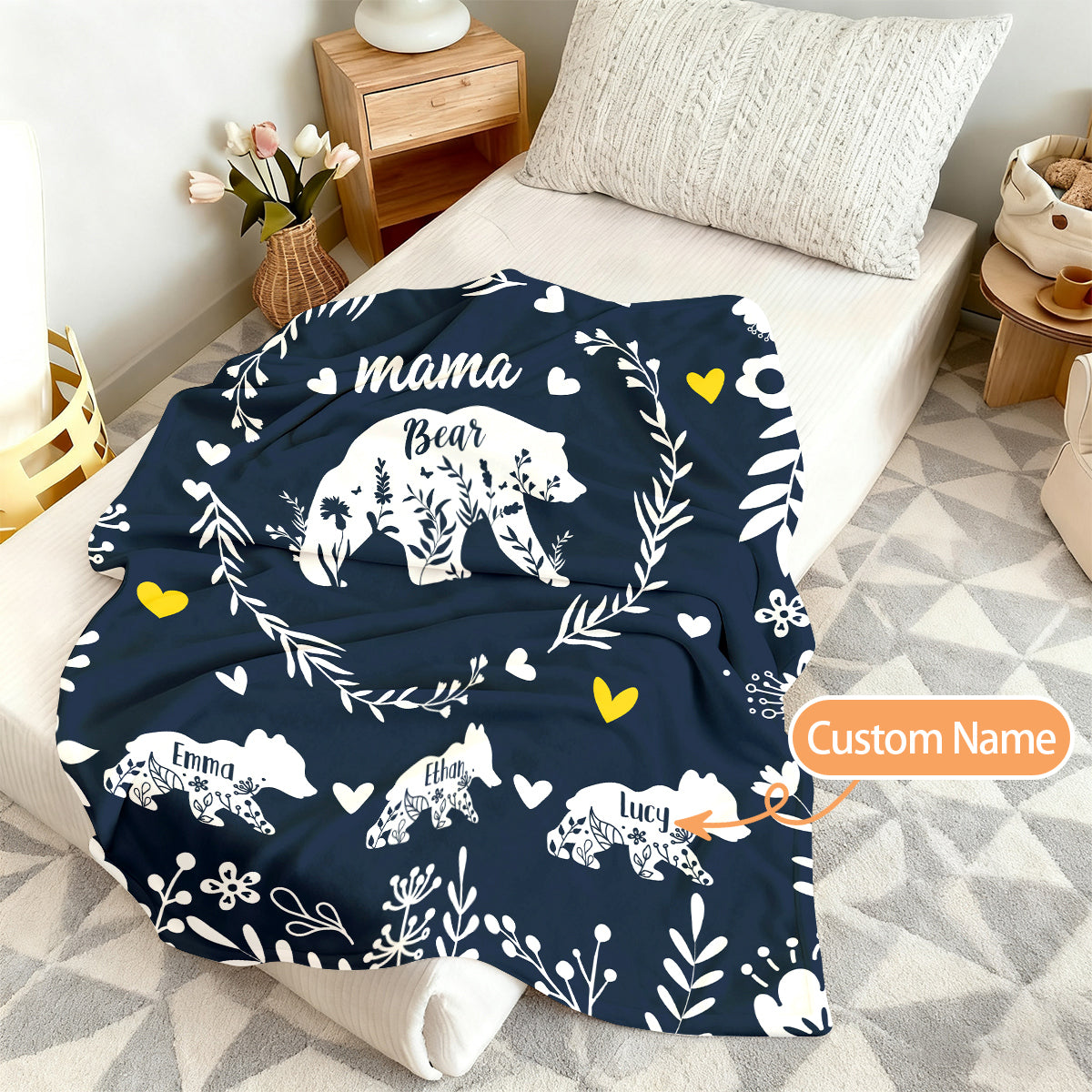 Personalized Blanket for Mom and Child