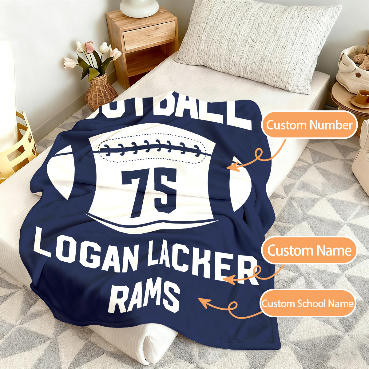 Custom Blankets for Sports Lovers with Name