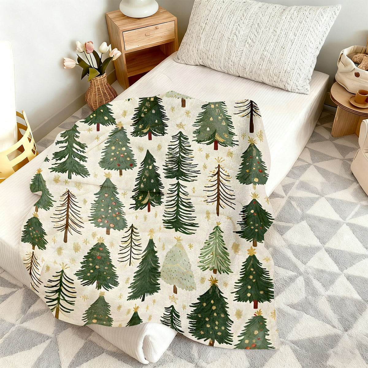 Specific Design Blanket with Christmas Tree