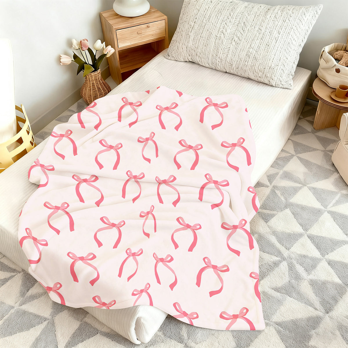 Specific Design Blanket with Bow
