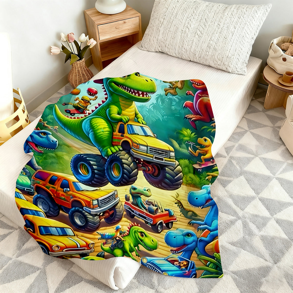 Cartoon Dinosaur Blanket