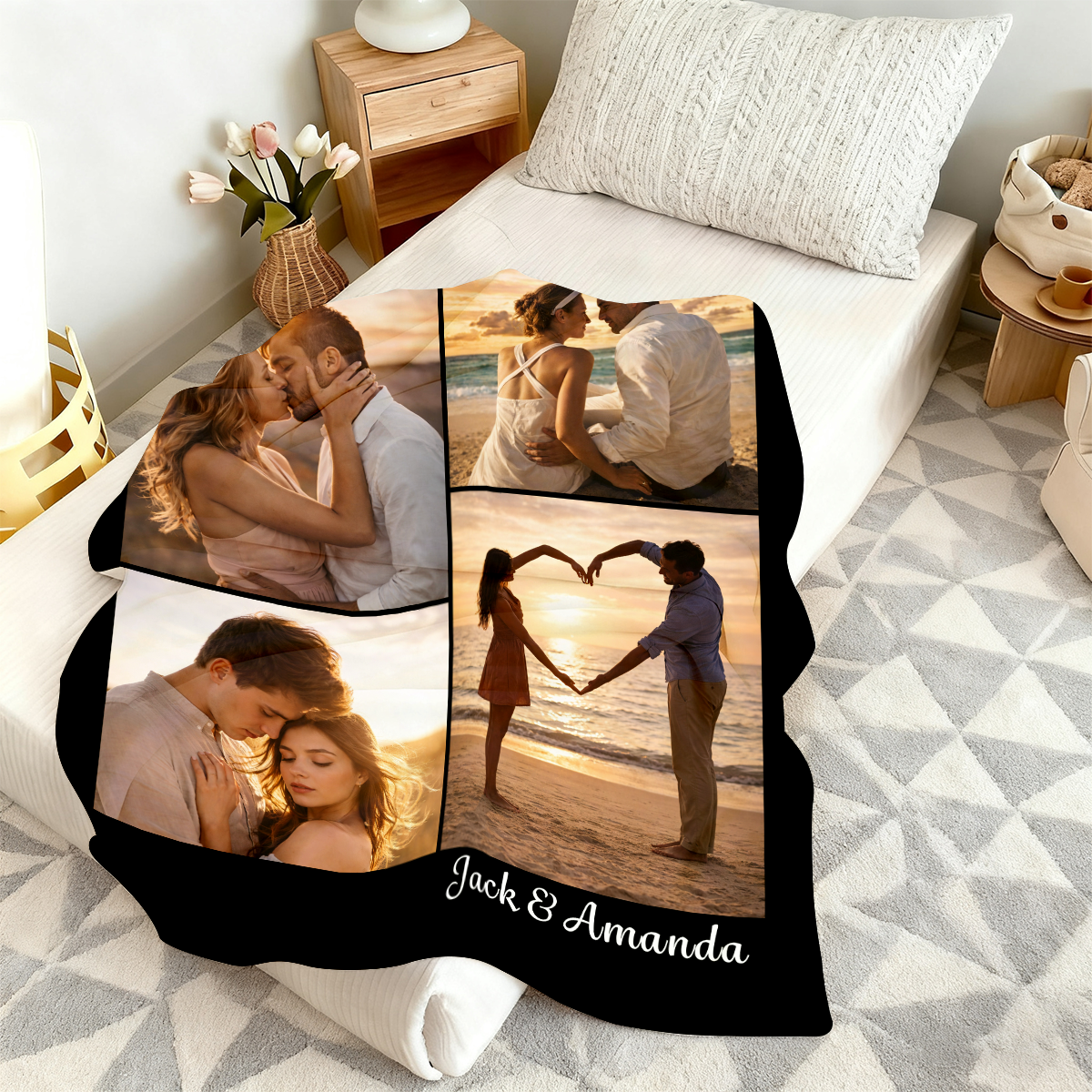 Custom Blanket for Couples with Photos