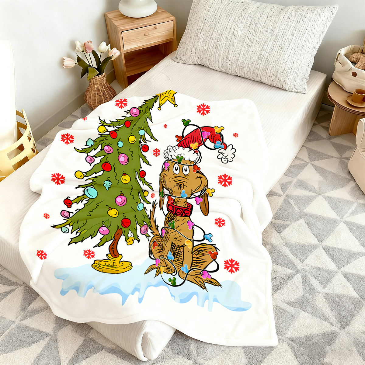 Christmas Tree Custom Fleece Blanket