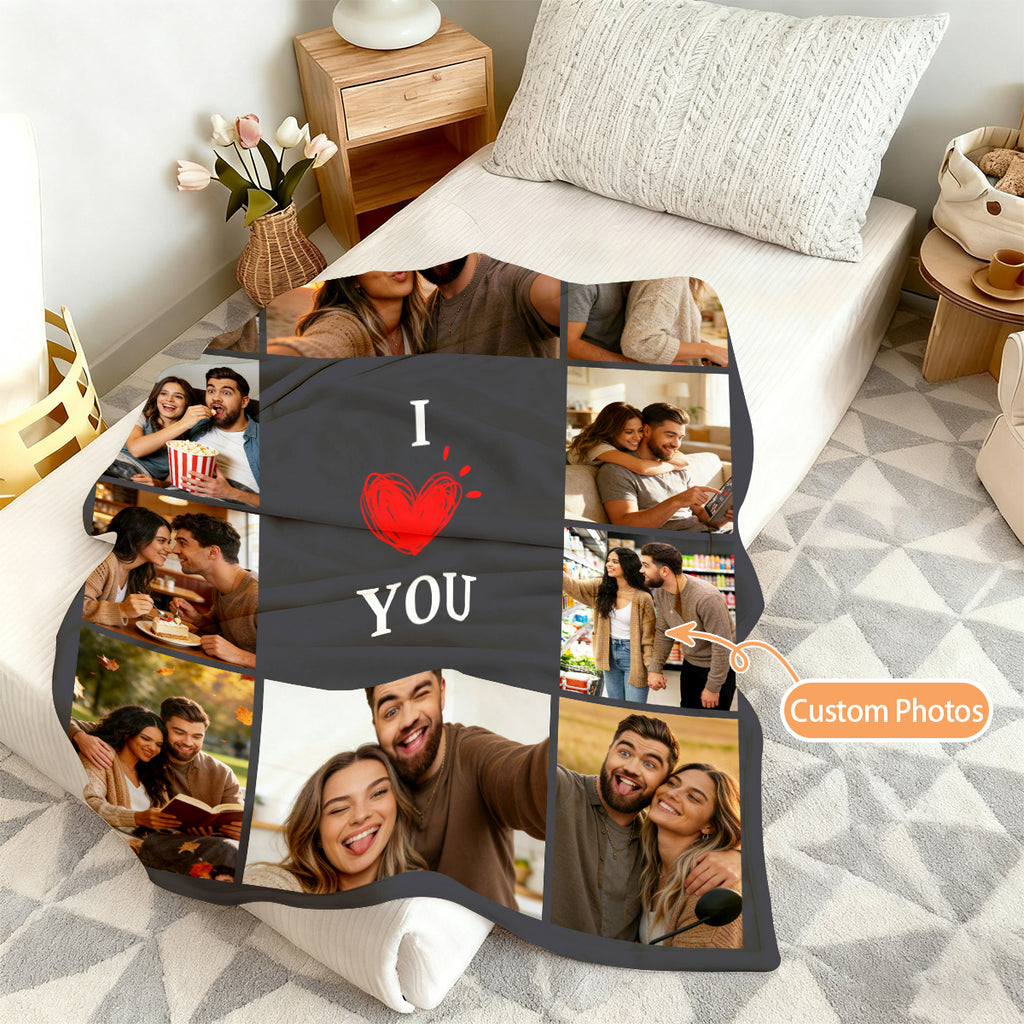 A Cozy Photo Blanket Made for Couples in Love