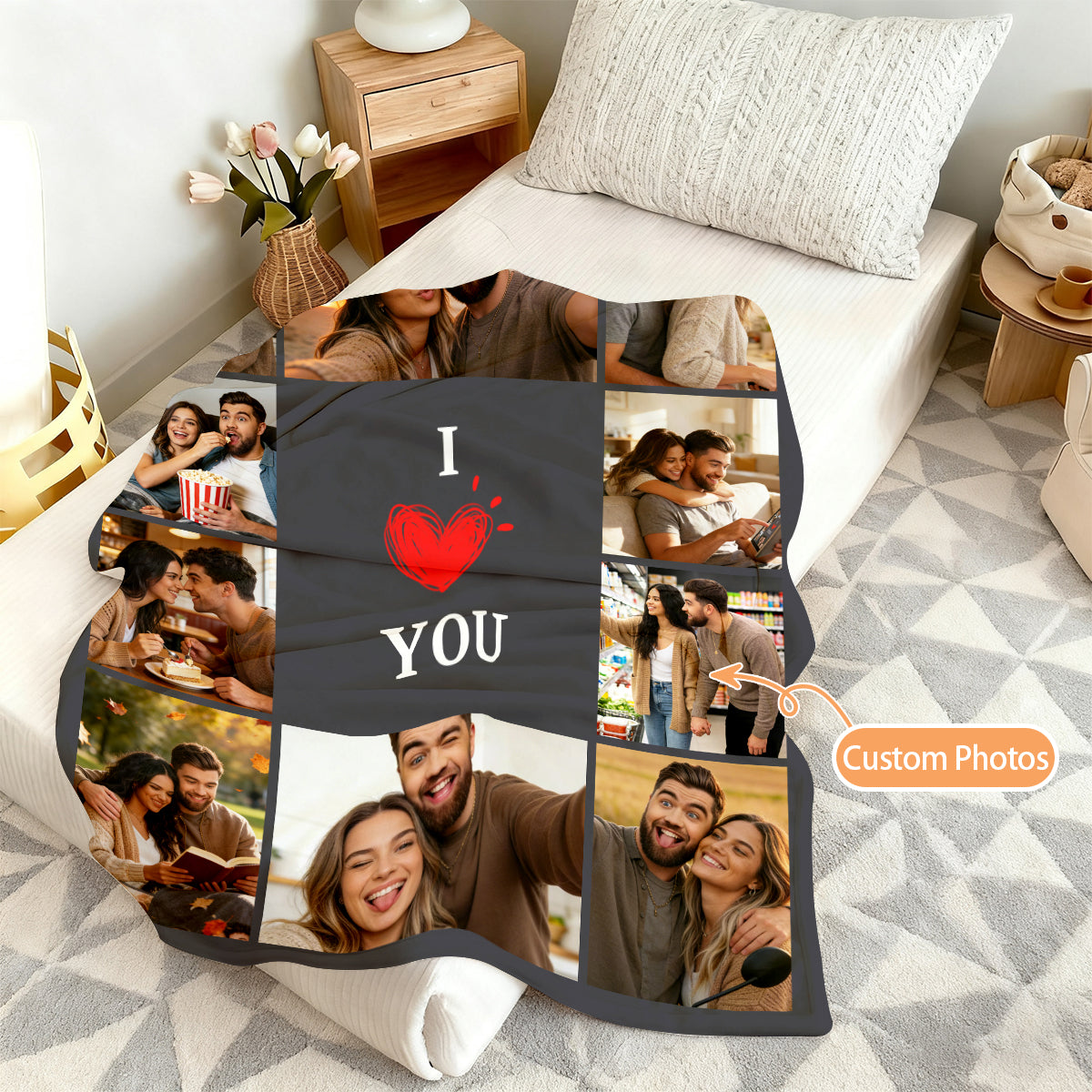 A Cozy Photo Blanket Made for Couples in Love