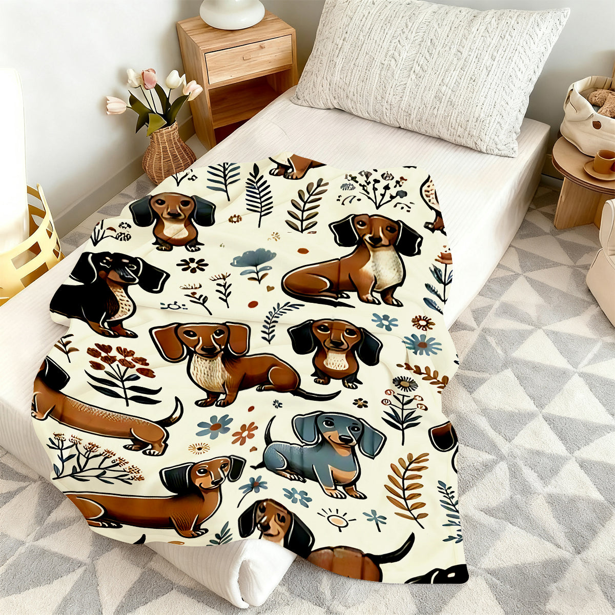 Specific Cozy Dachshund Blanket