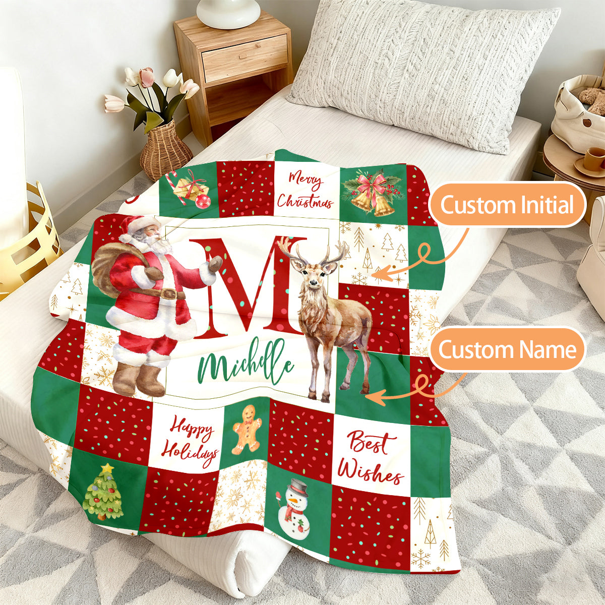 Personalized Blanket for Christmas with Name