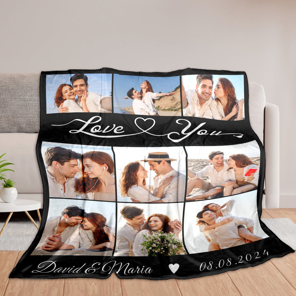 Custom Photo Blanket for Couples