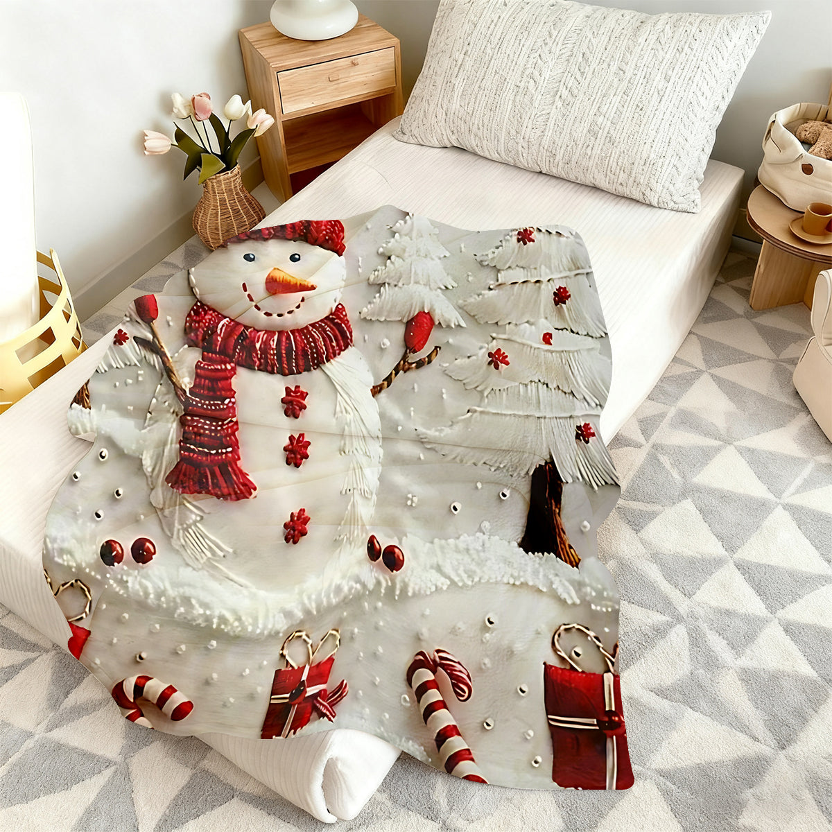 Christmas Snowman Blanket