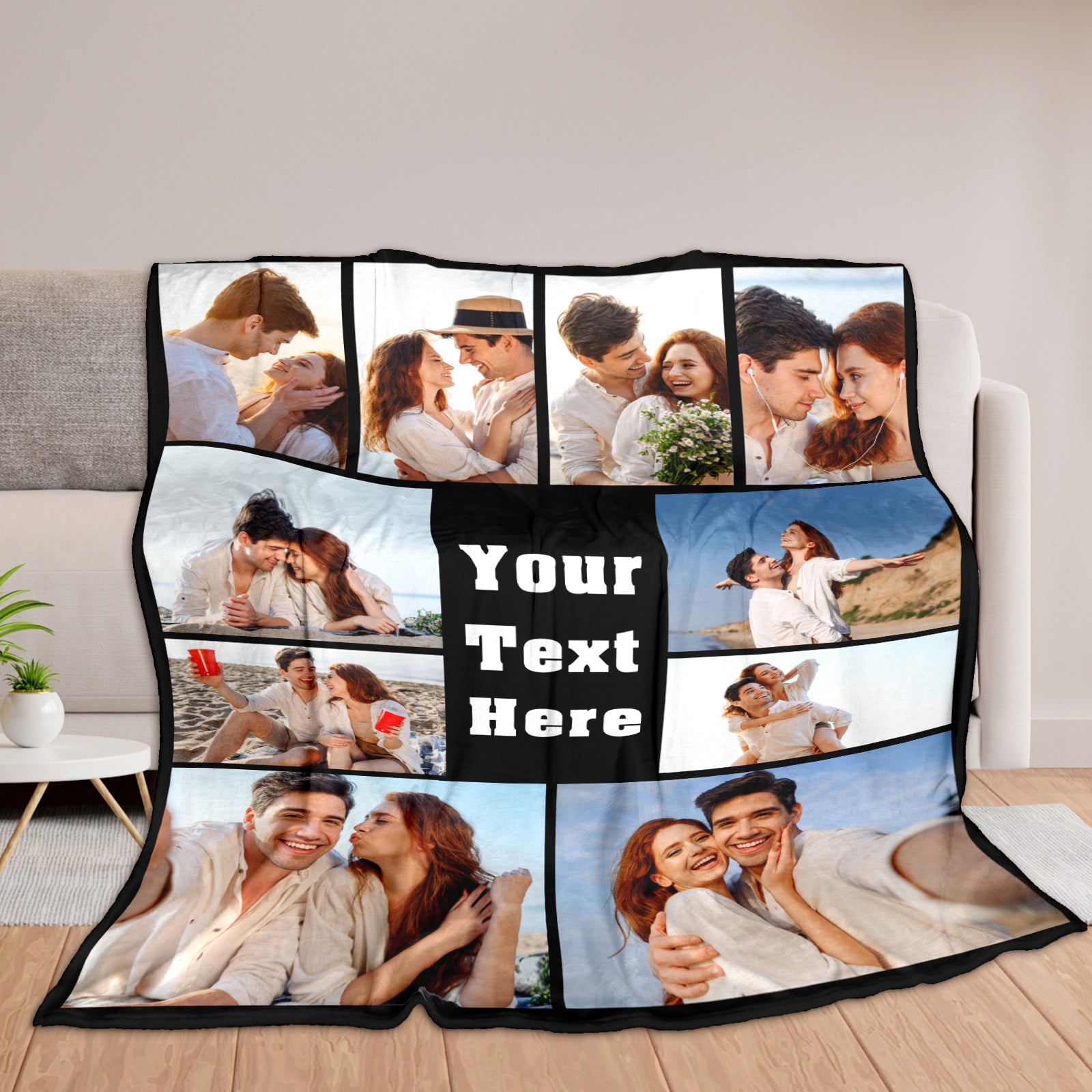 Custom Photo Blanket for Couples
