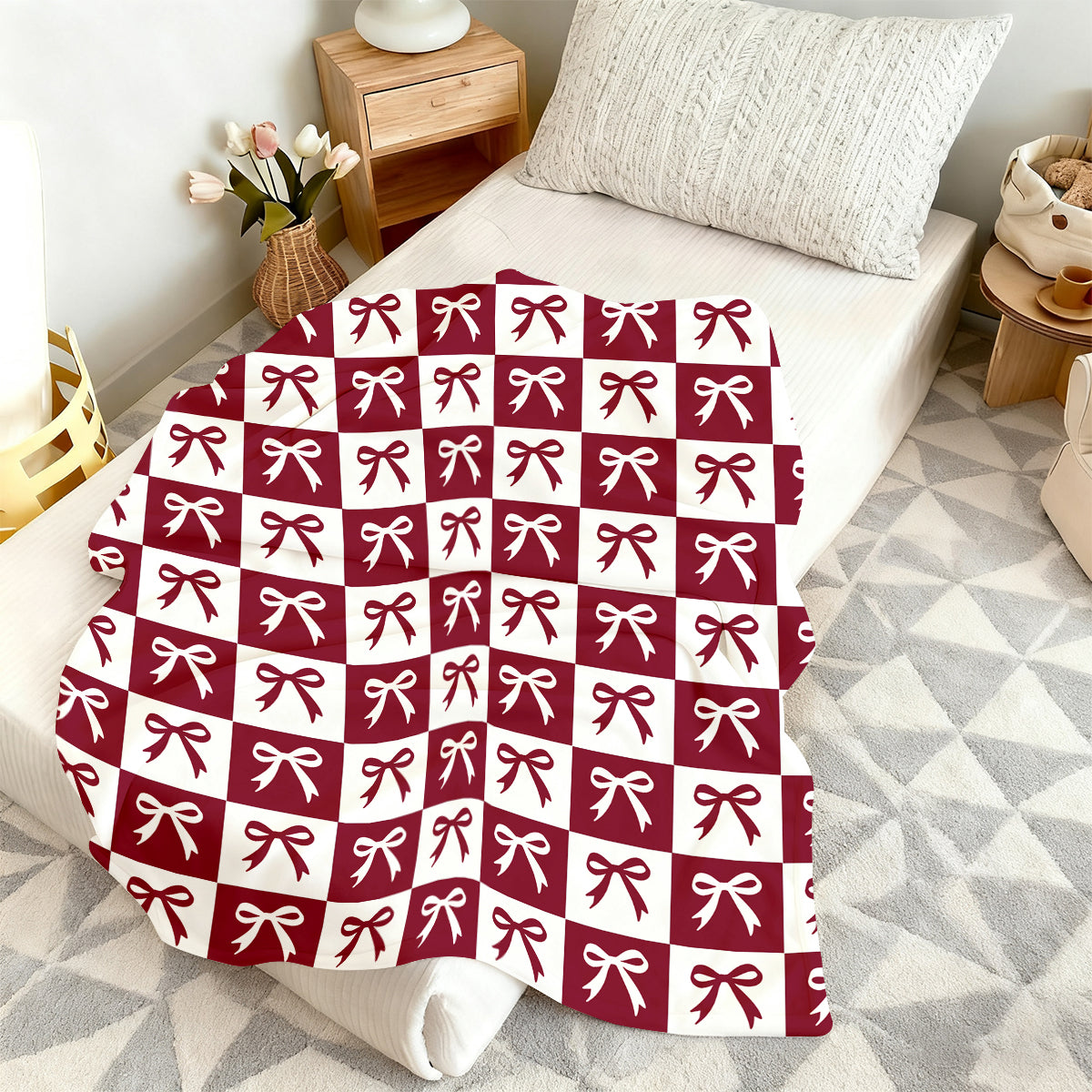 Specific Design Blanket with Bow