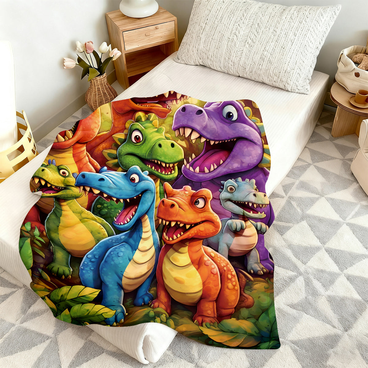 Cartoon Dinosaur Blanket