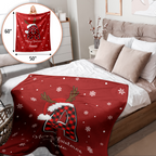 Personalized Blanket for Christmas with Initial Name