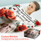 Custom memorial blanket for a loved one