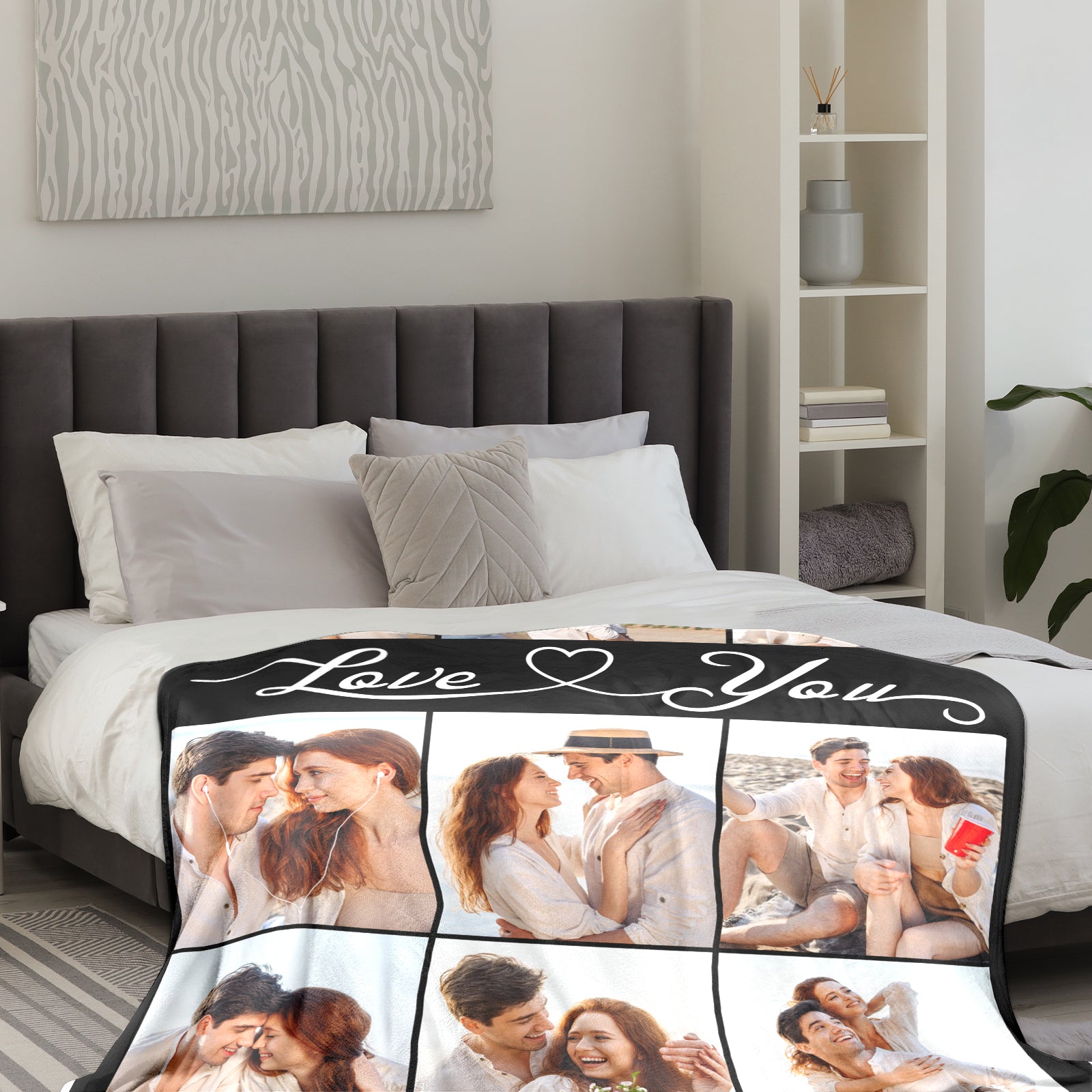 Custom Photo Blanket for Couples
