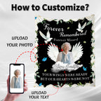 Custom memorial blanket for a loved one
