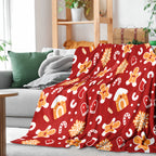 Sweet Gingerbread Man Christmas Blanket