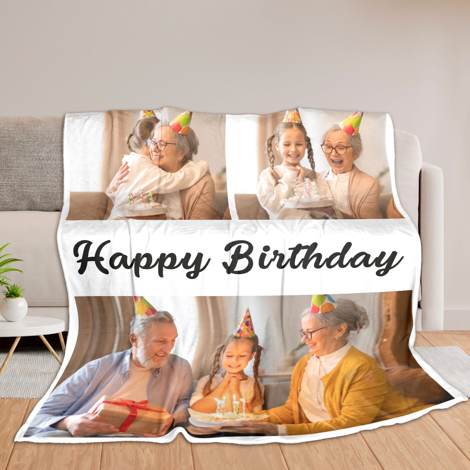 Custom Photo Blanket for Family
