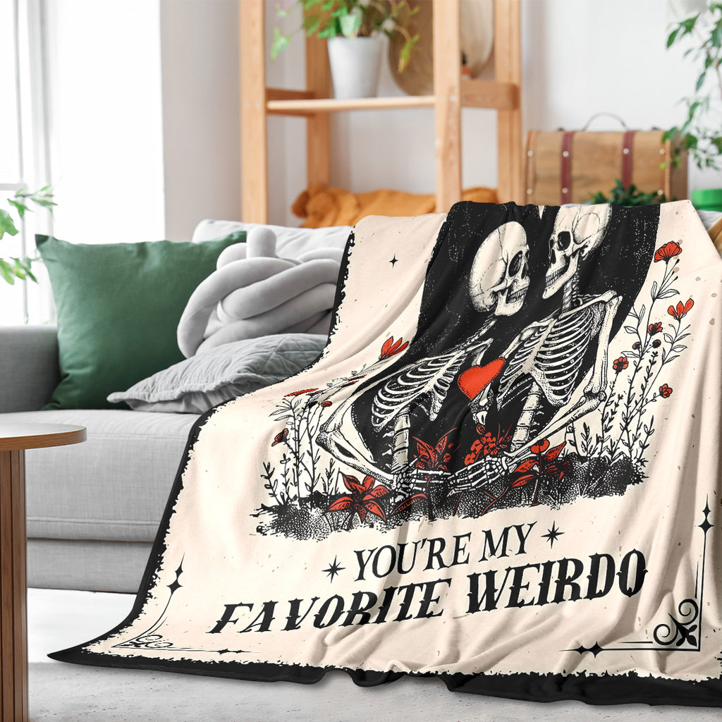 Skeleton Heart Blanket – Special Valentine’s Day Gift for Couples