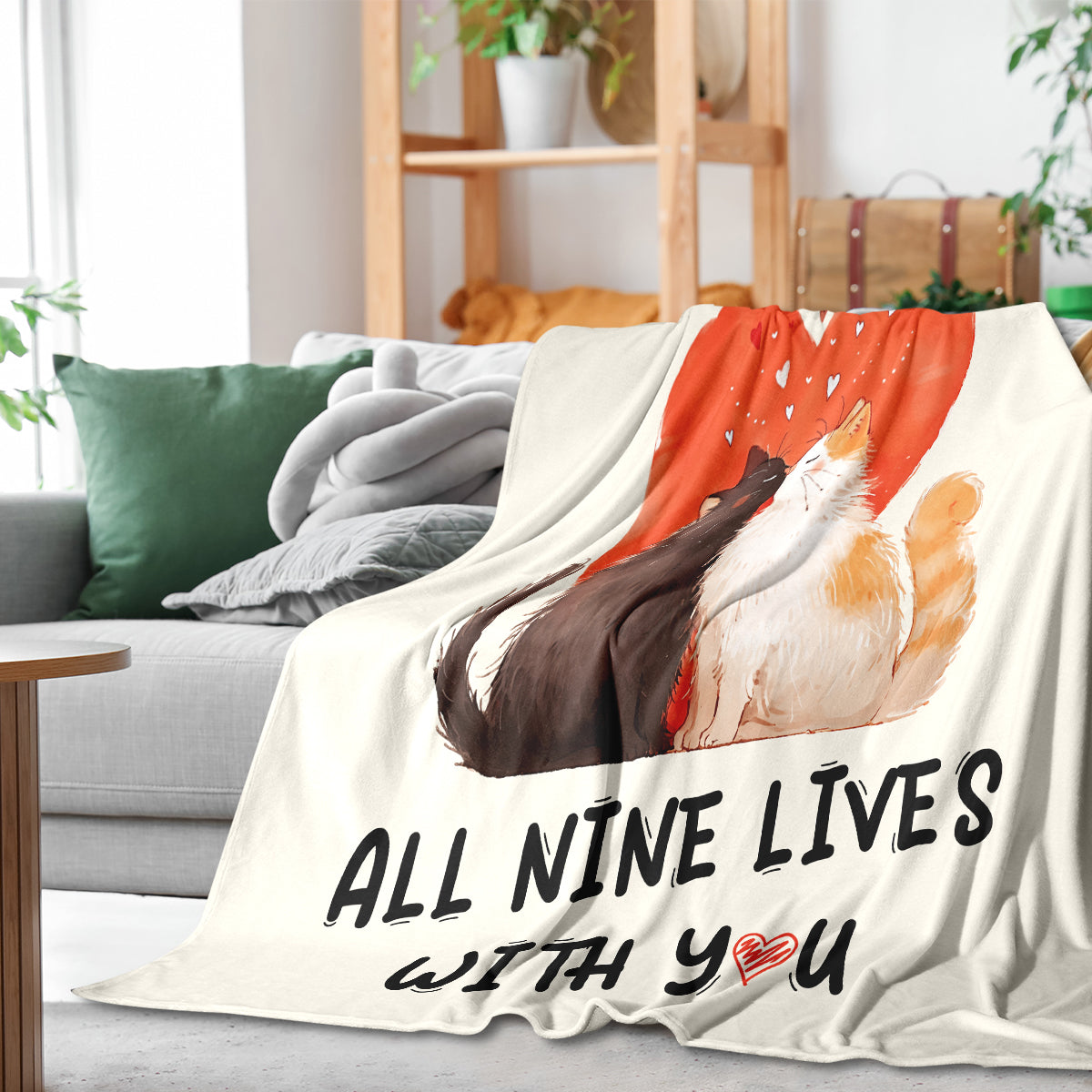 Romantic Valentine’s Day Cat Blanket
