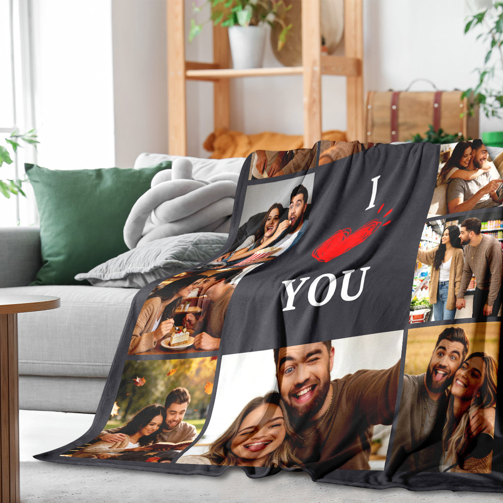 A Cozy Photo Blanket Made for Couples in Love