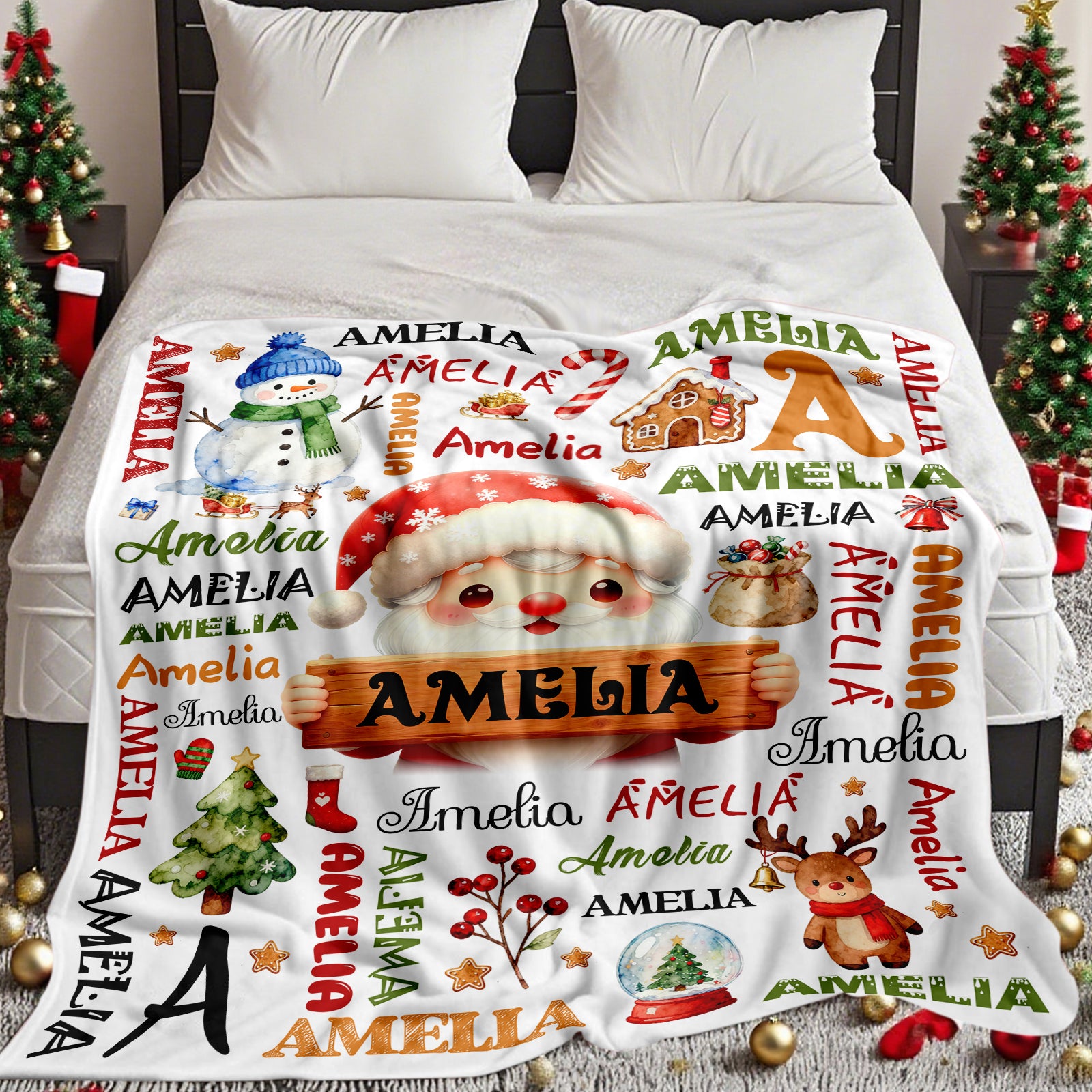 Custom Blanket for Christmas with Name