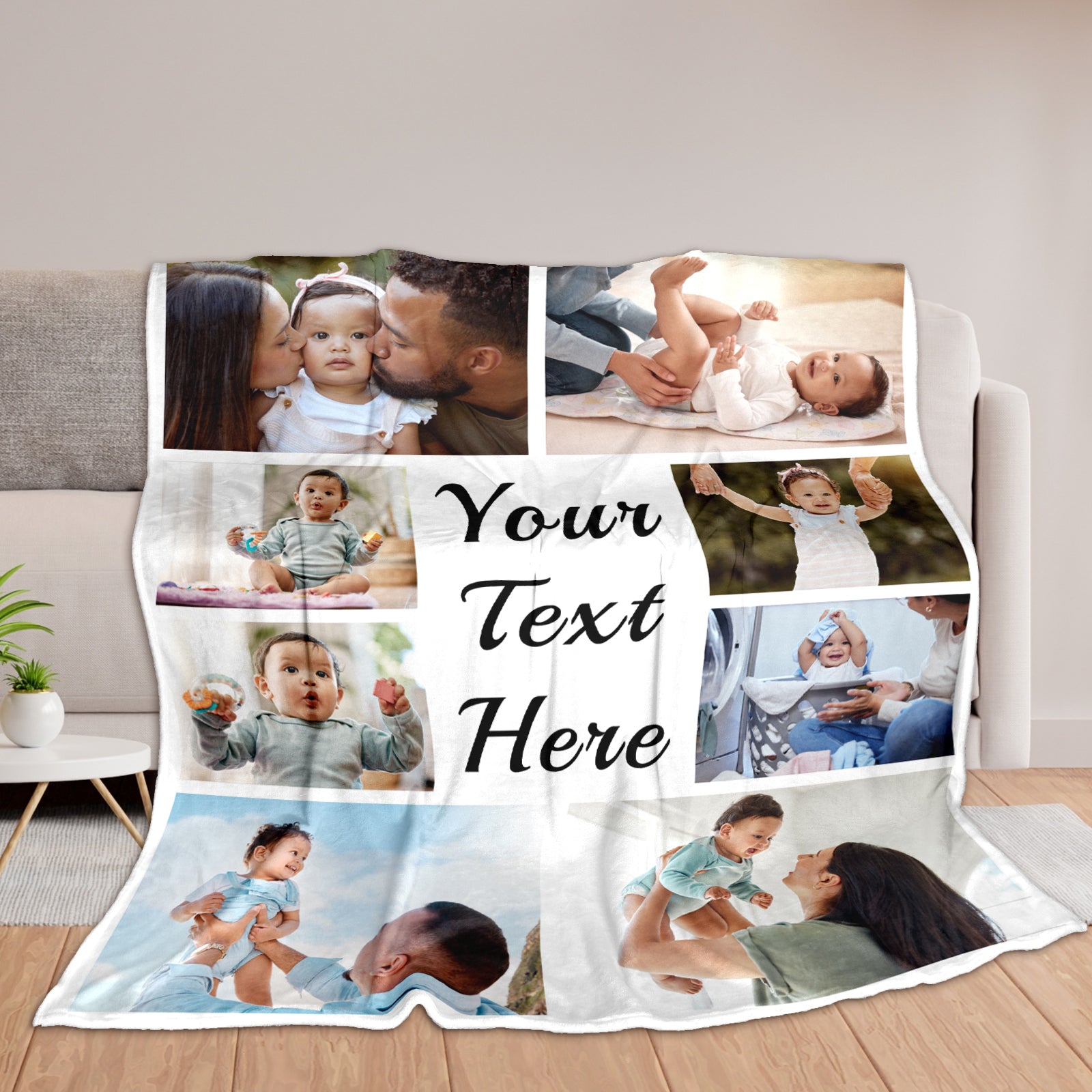 Custom Photo Blanket for Family