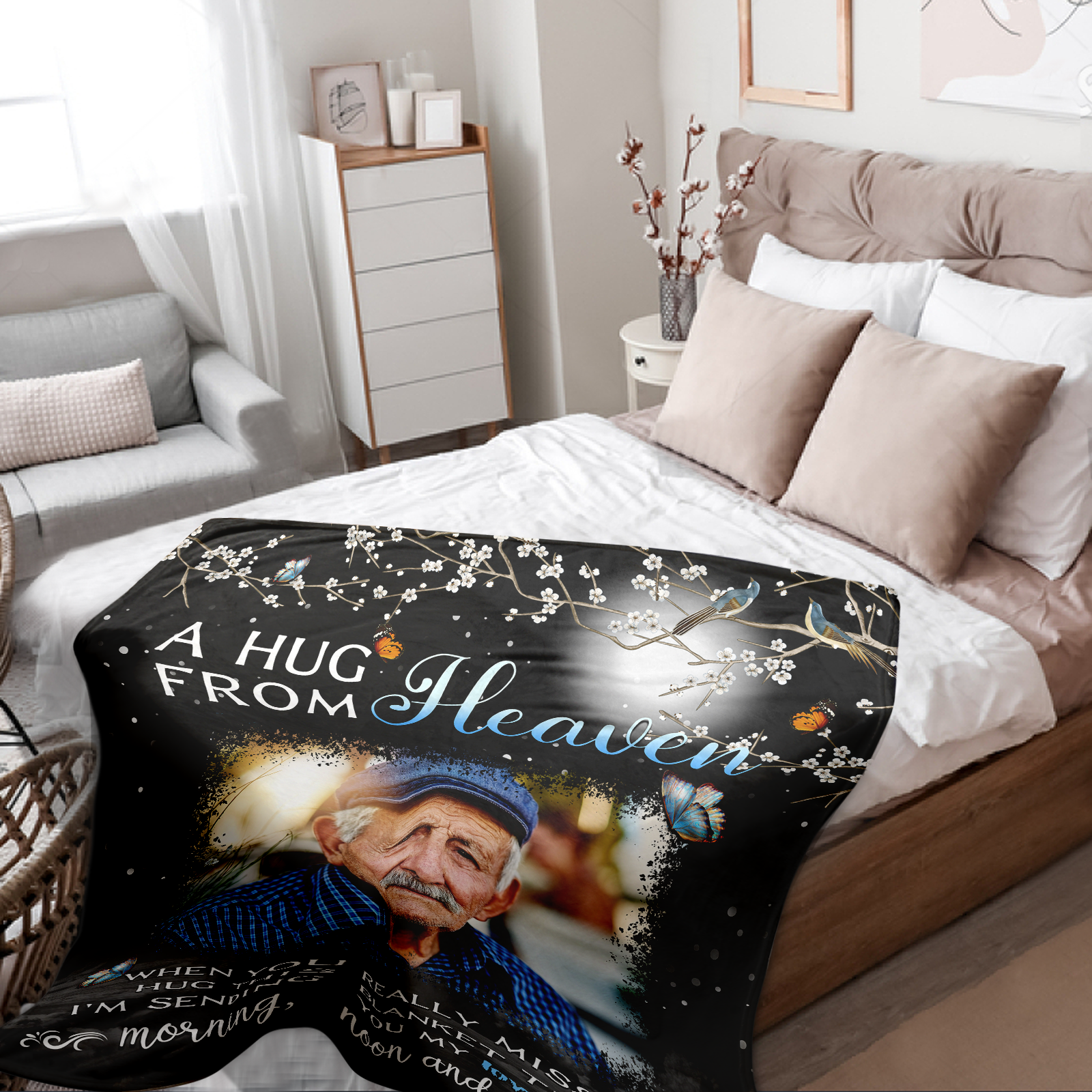 Heavenly Memory Personalized Blanket with Photo