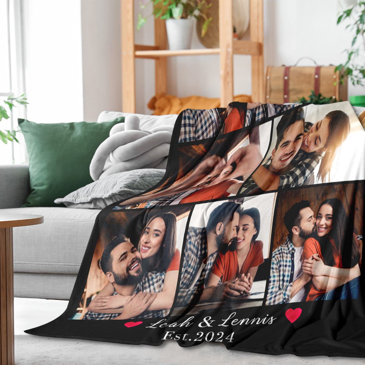 Valentine's Photo Blanket Made for Couples