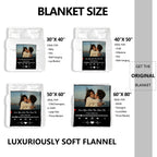 Personalized Couple Memory Blanket with Photo