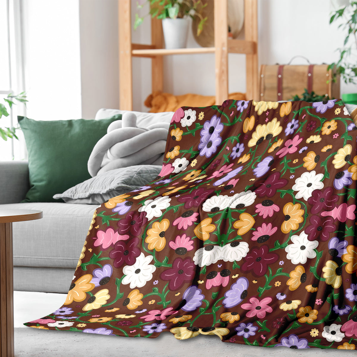 Flower Garden Polyester Blanket