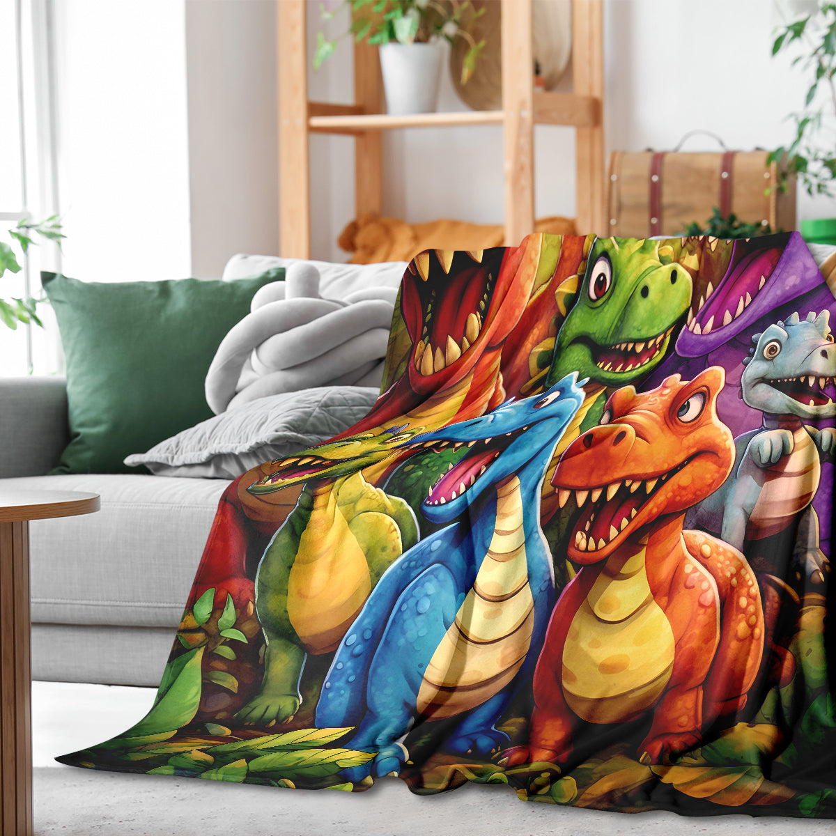 Cartoon Dinosaur Blanket