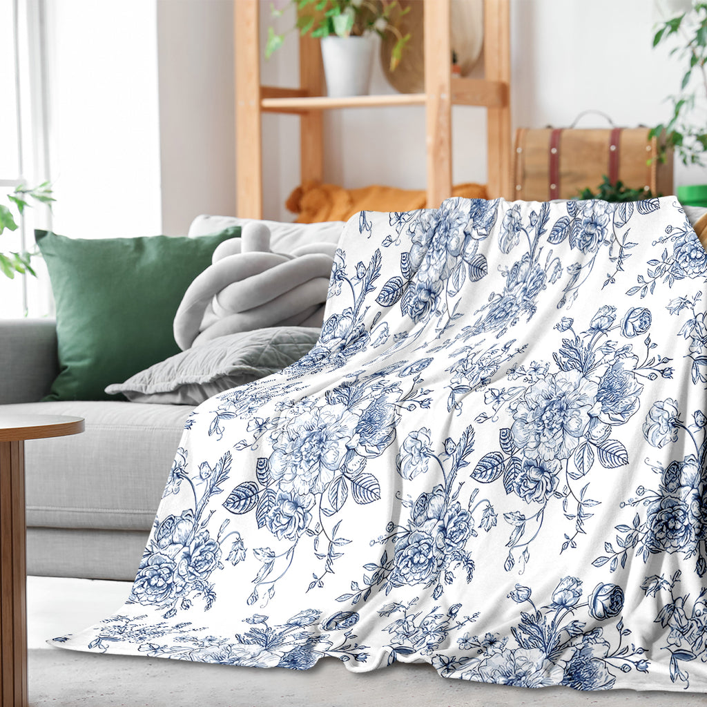 Flower Garden Polyester Blanket