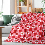 Valentine’s Day Heart Pattern Blanket – Cozy Romantic Gift for Couples