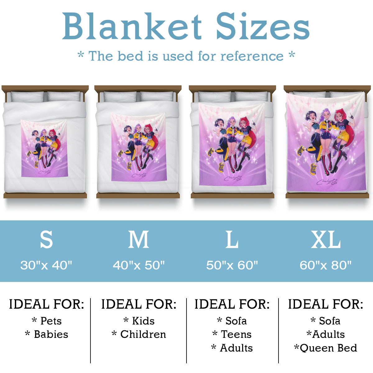 Kpop Stars Fleece Blanket