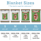 Custom Football Blanket with Name & Number