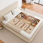 Custom Dog Remembrance Blanket with Photo & Name
