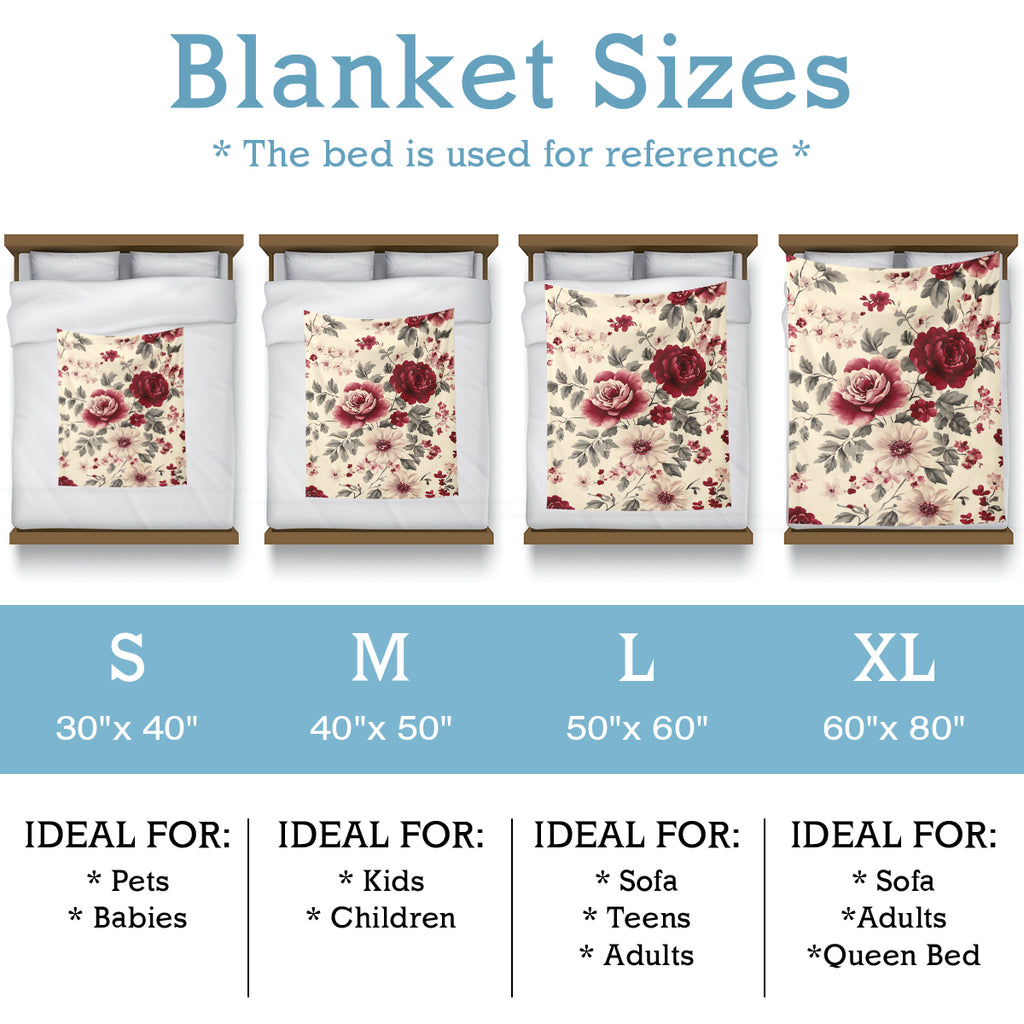 Flower Garden Polyester Blanket