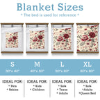 Flower Garden Polyester Blanket
