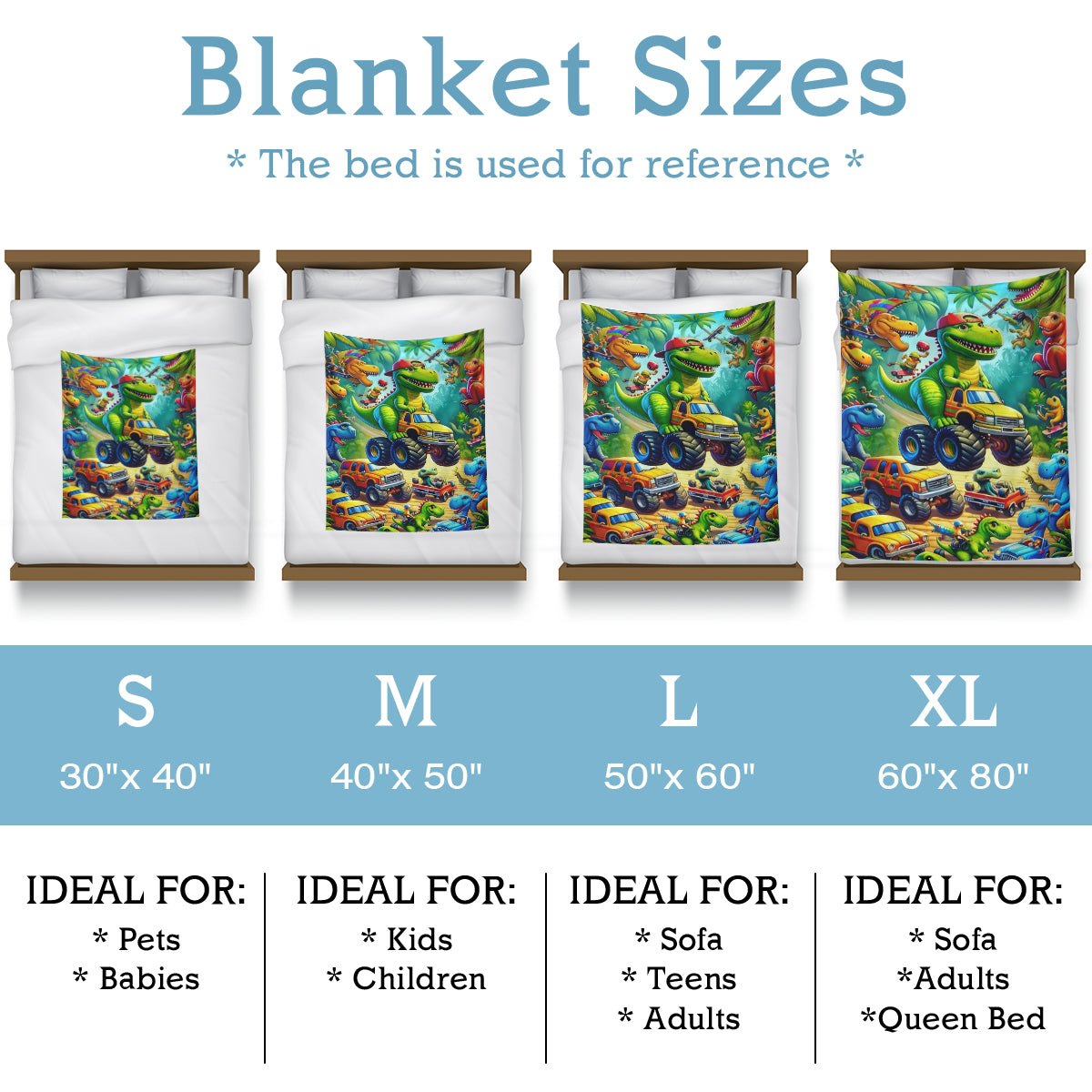 Cartoon Dinosaur Blanket