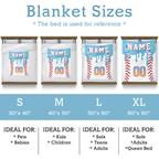 Ice-Cream-Drip–Inspired Baseball Blanket with Name and Number