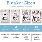 Custom Baseball Blanket with Name & Number
