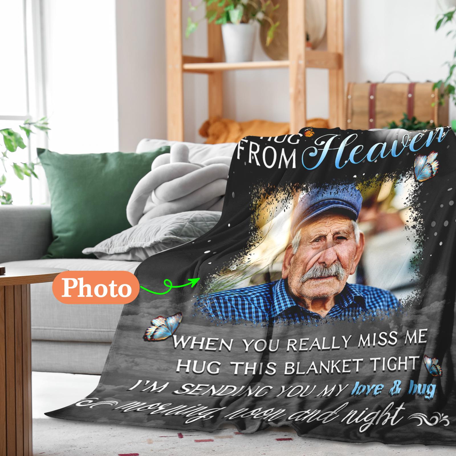 Heavenly Memory Personalized Blanket with Photo