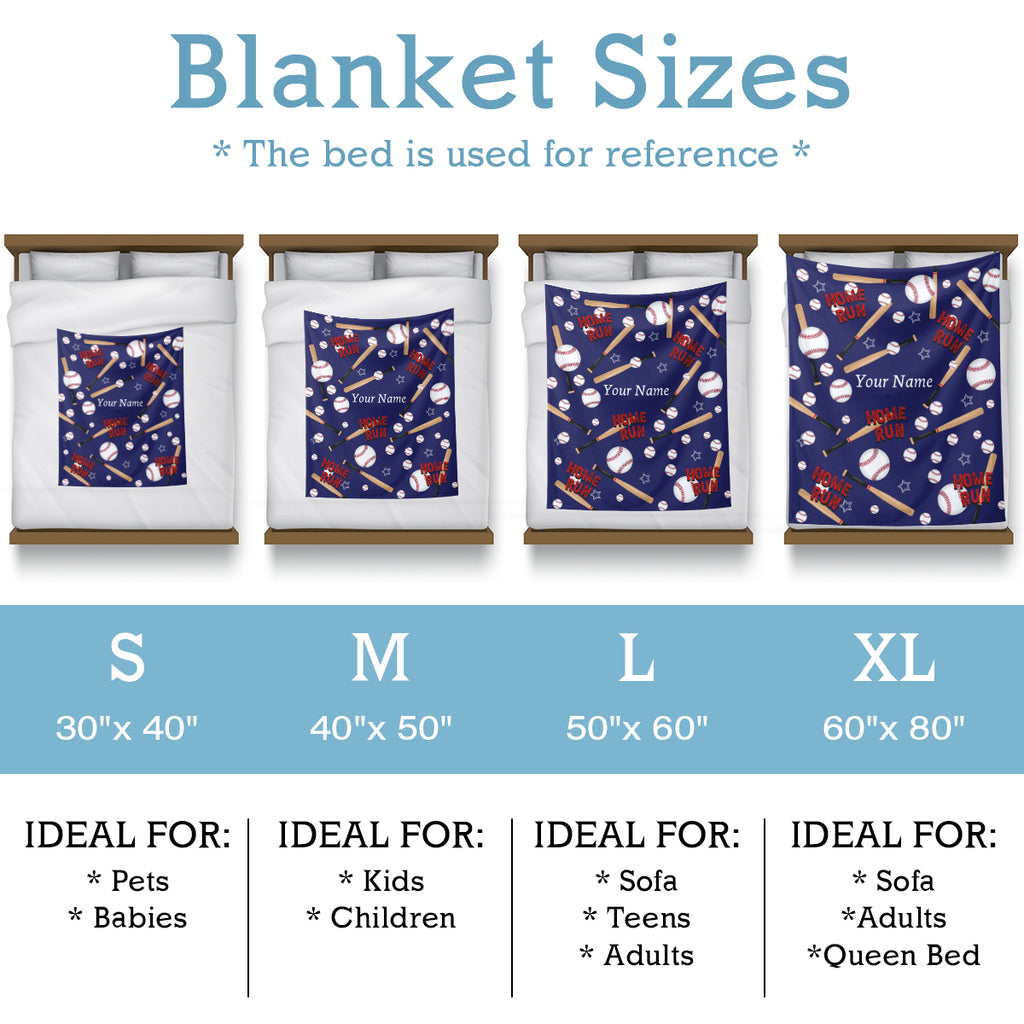 Custom Blankets for Baseball Lovers with Name