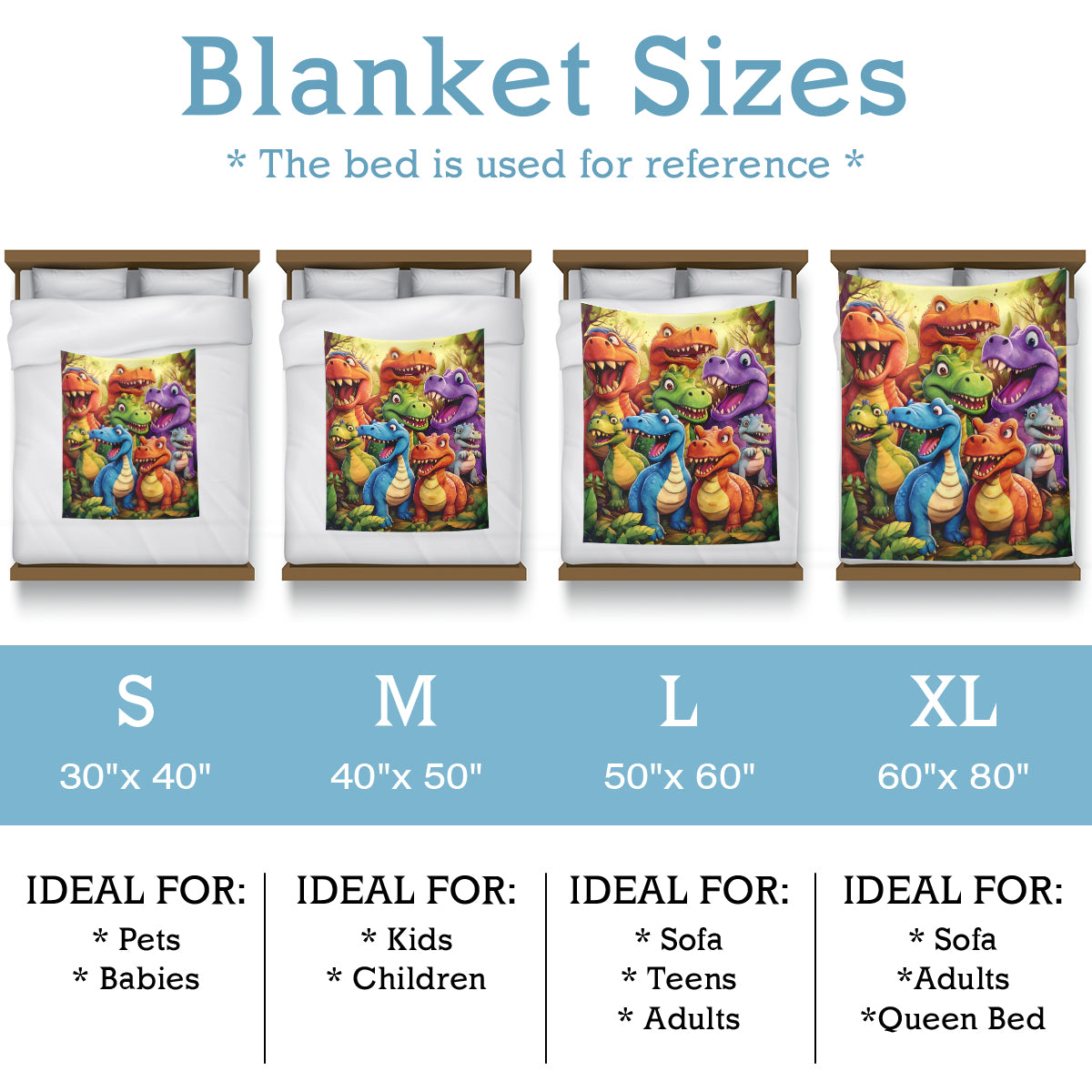 Cartoon Dinosaur Blanket