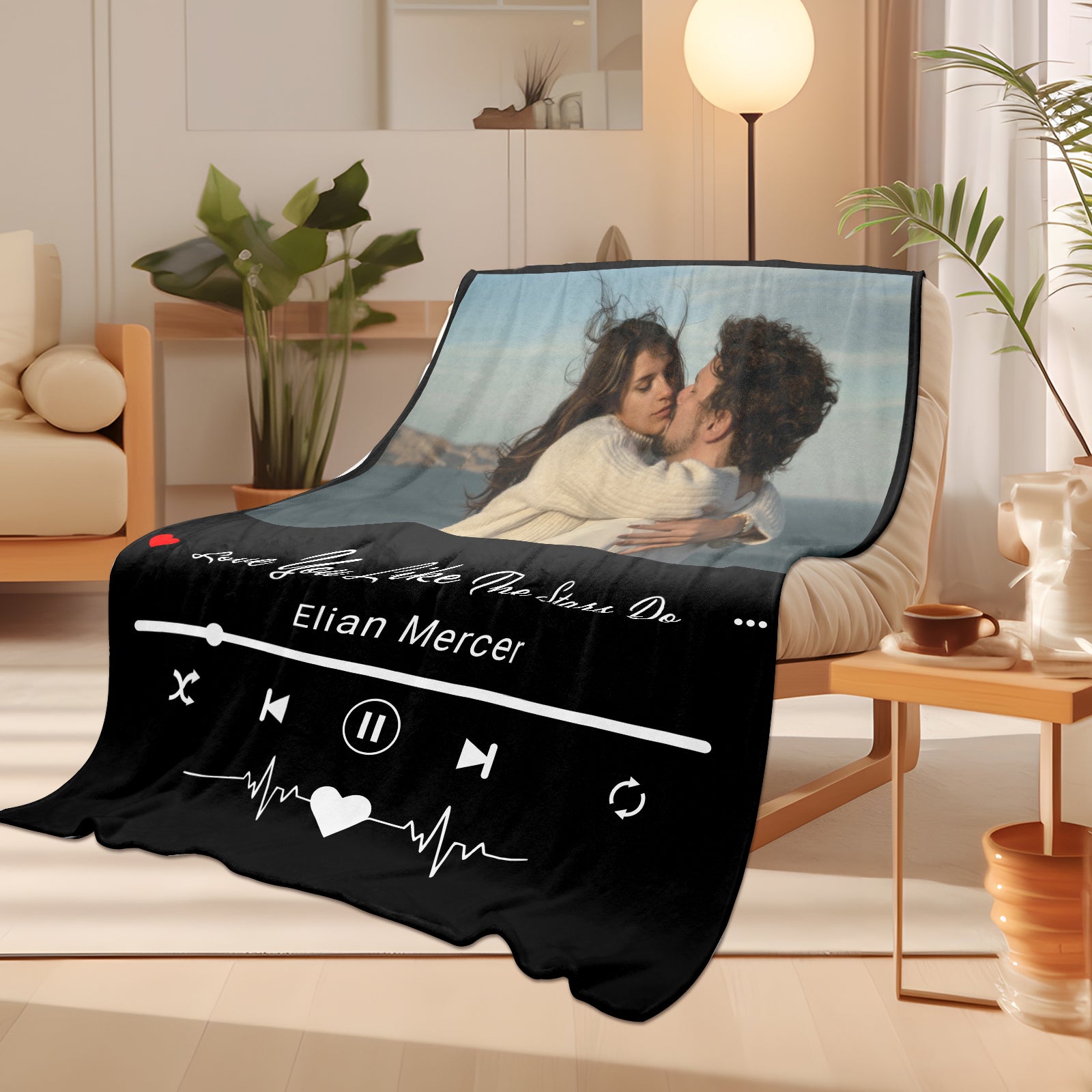 Personalized Couple Memory Blanket with Photo