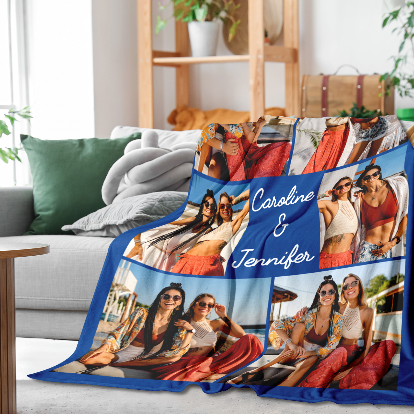 Best Sisters Custom Blanket with Photo & Names