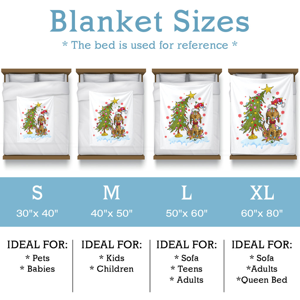 Christmas Tree Custom Fleece Blanket